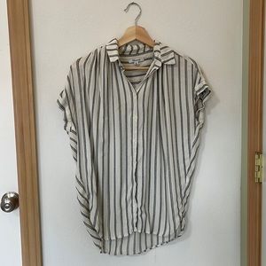 Madewell oversized striped blouse, size XXS
